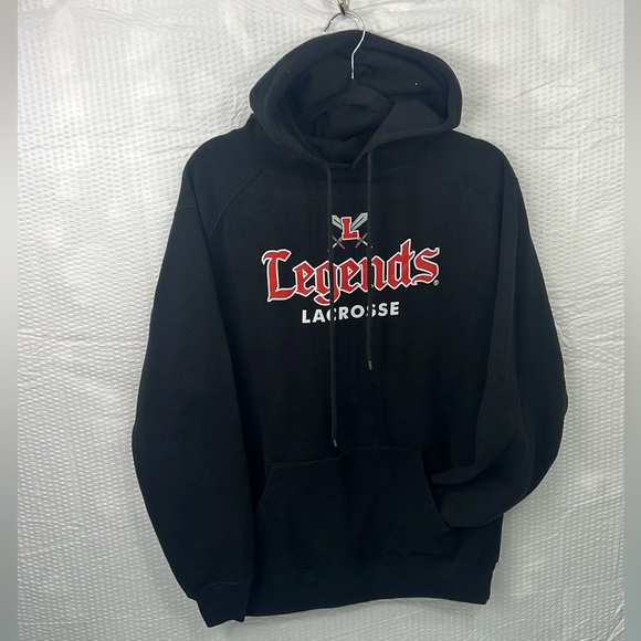 Legends lacrosse a men's black hoodie Size Small Casual - Picture 11 of 11